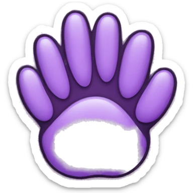 The cat's paw violet sticker