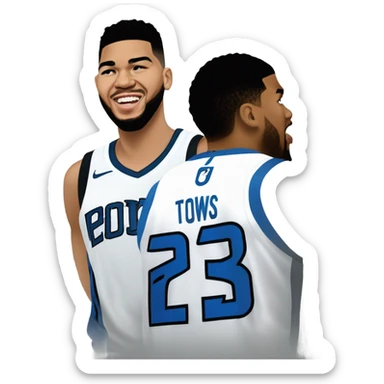 jalen brunson and Karl-Anthony towns sticker