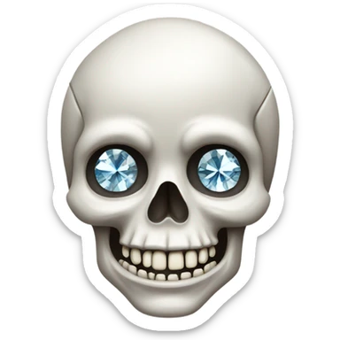 Skul with daimond teeth  sticker