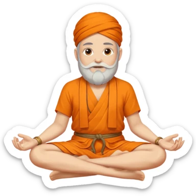 Gurú sitting crosslegged sticker