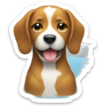 dog bowl with water sticker