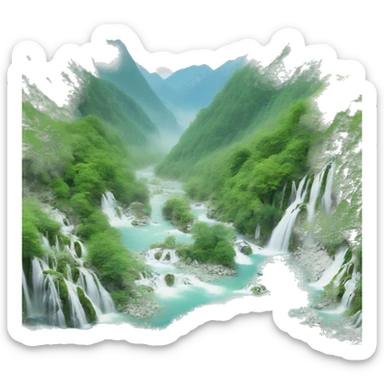Jiuzhaigou valley sticker