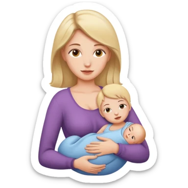 breast feeding woman sticker