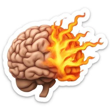 Brain on fire sticker