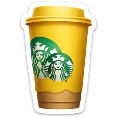 Yellow Starbucks sticker