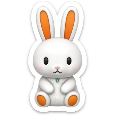 Miffy bunny, simple and cute sticker