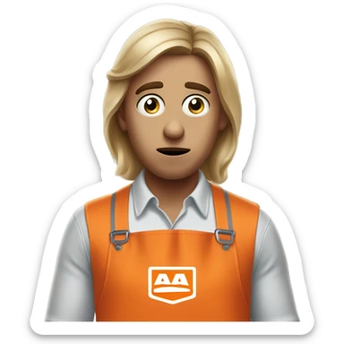 Scared Home Depot employee sticker