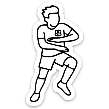 Football player Lamine Yamal from FC Barcelona dancing in celebration sticker