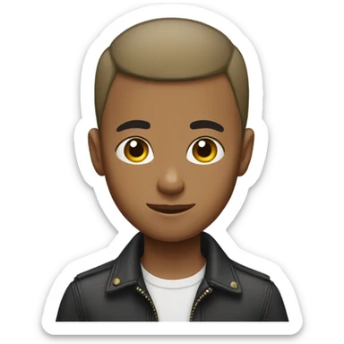 Boy with buzz cut  sticker