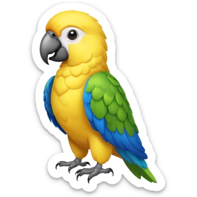 Pappagallo giallo e blu sticker