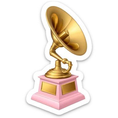 light pink Grammy trophy sticker