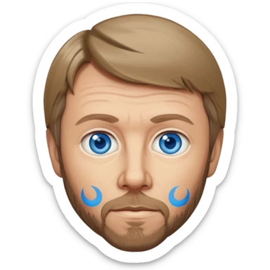 Bjorn Ulvaeus with blue eyes sticker