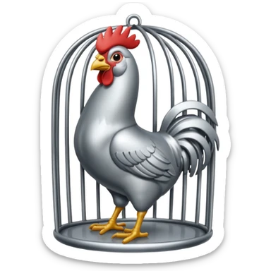 Cock caged  sticker
