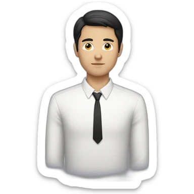 faceless 25yo white male with black hair sticker