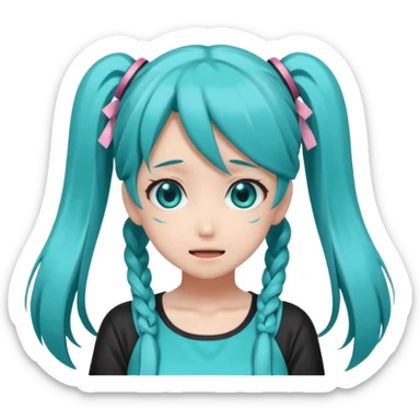 Hatsune Miku  embarrassed twintail sticker
