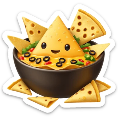 nachos with cheese dip sticker