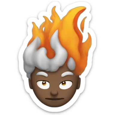 Fuego y humo sticker