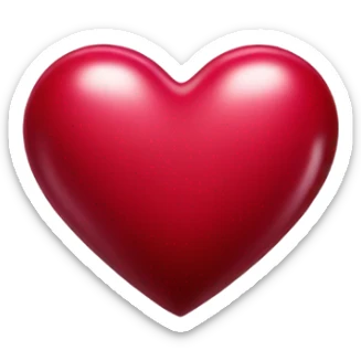 Crimson heart sticker