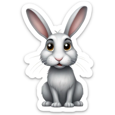 very sad rabbit sticker