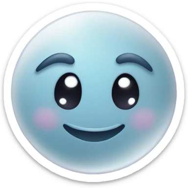 Moon astrology symbol with cute face sticker