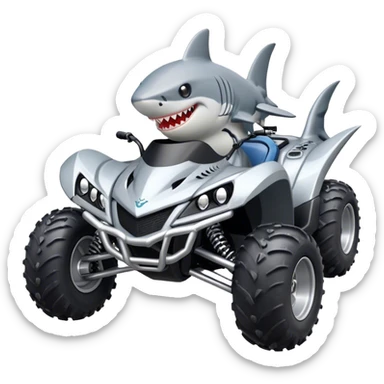 atv quad banshee front with a smile shark integrate sticker
