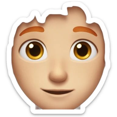 freckled boy with blue eyes and orange hair sticker