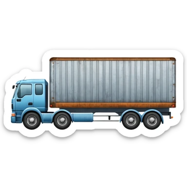 flat bed semi trailer side view sticker