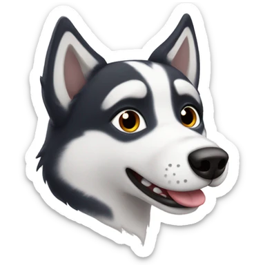 Cute husky named rocky sticker