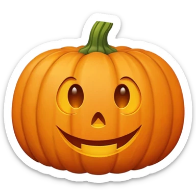 smiley face with one eye drooping and a crooked pumpkin like smile sticker