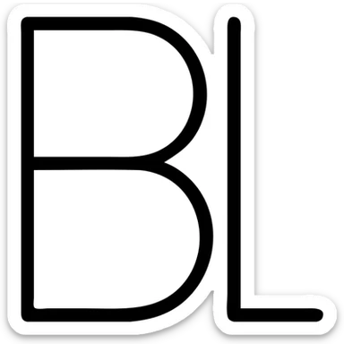 minimalist monogram logo for a small business using stylized initials sticker