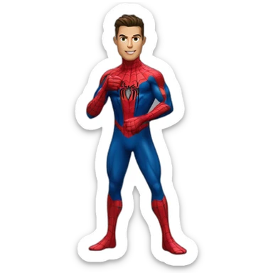Cristiano Ronaldo as spiderman sticker