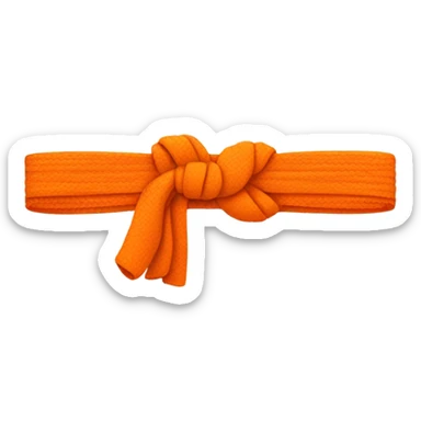 orange karate belt sticker