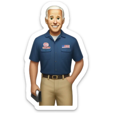 biden food delivery boy sticker