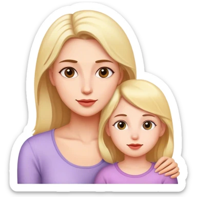 Mother and daughter sticker