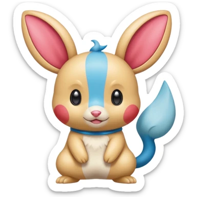 Teddiursa-Minccino-Plusle-Minun-fusion  sticker