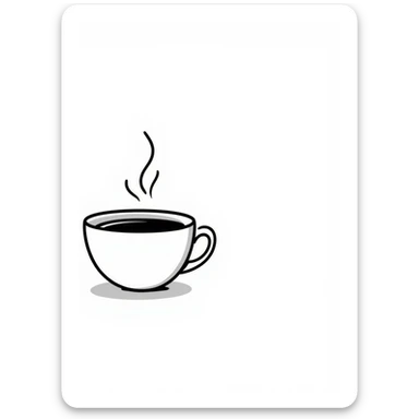 a cup of tea with steam in pastel colors dd9fb0 ffc6d3 a3bfc9 c4bee2 f1b091, hand-drawn doodle style sticker