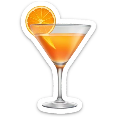 cocktail with orange slice sticker