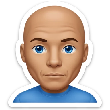 Armando "Pitbull" Pérez with blue eyes sticker