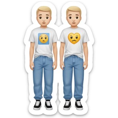 a white guy with a Y2K drip style  sticker