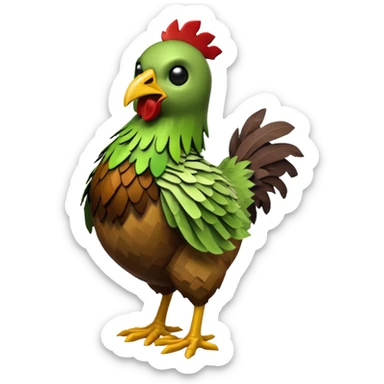 Minecraft zombie riding a chicken sticker