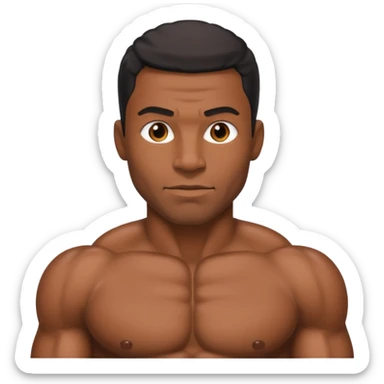 Big buff black dude  sticker