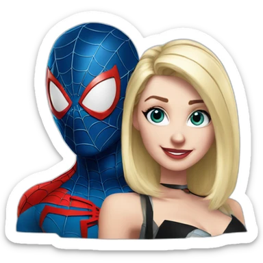 spiderman and gwen sticker