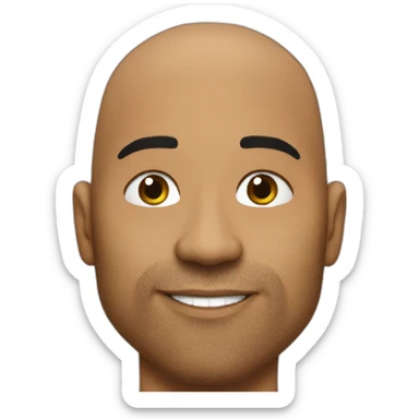 emoji the rock sticker
