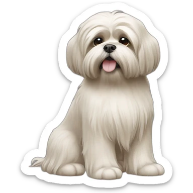 lhasa apso dog sticker