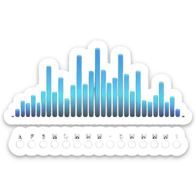 full black audio spectrum, the spectrum is white sticker