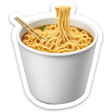 cup with noodle sticker