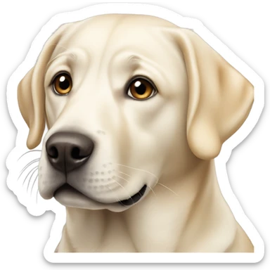 blonde and white labrador dog sticker
