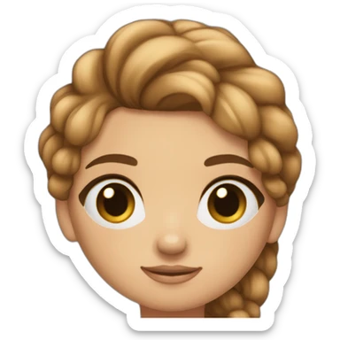 Ado fille  en pyjama , peau marron , yeux noisettes,  cheveux noir court sticker