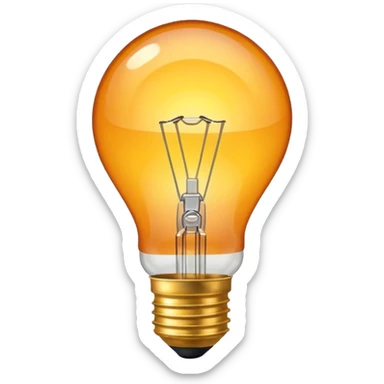 Standard incandescent light bulb sticker