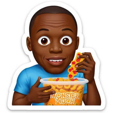 Dr Dre eating monster munch sticker